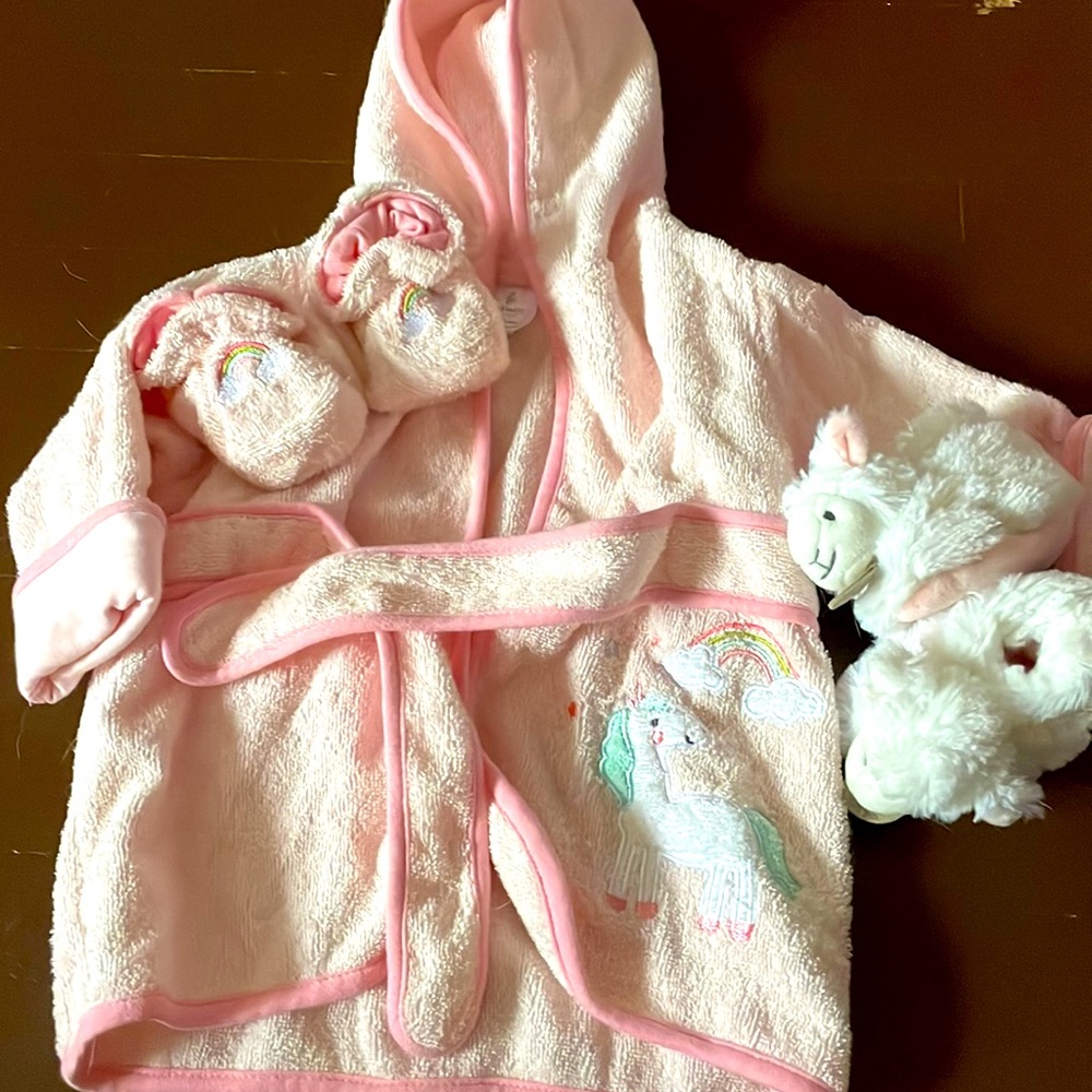 Baby bath robe set